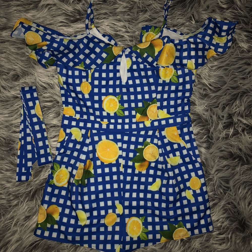 ‘Bittersweet’ Lemon Print Romper - Picture 4 of 5
